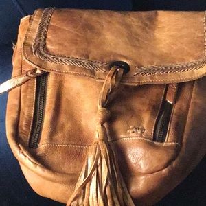 Leather hand bag